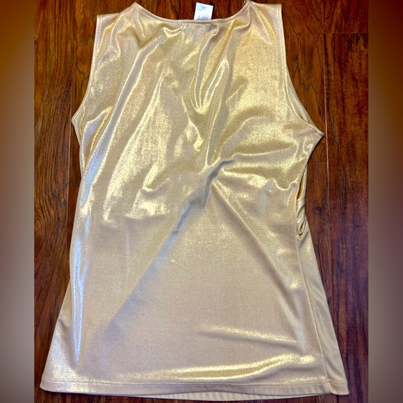 Boston Proper Shimmery Gold Tank in Ladies Size XS - Picture 3 of 3